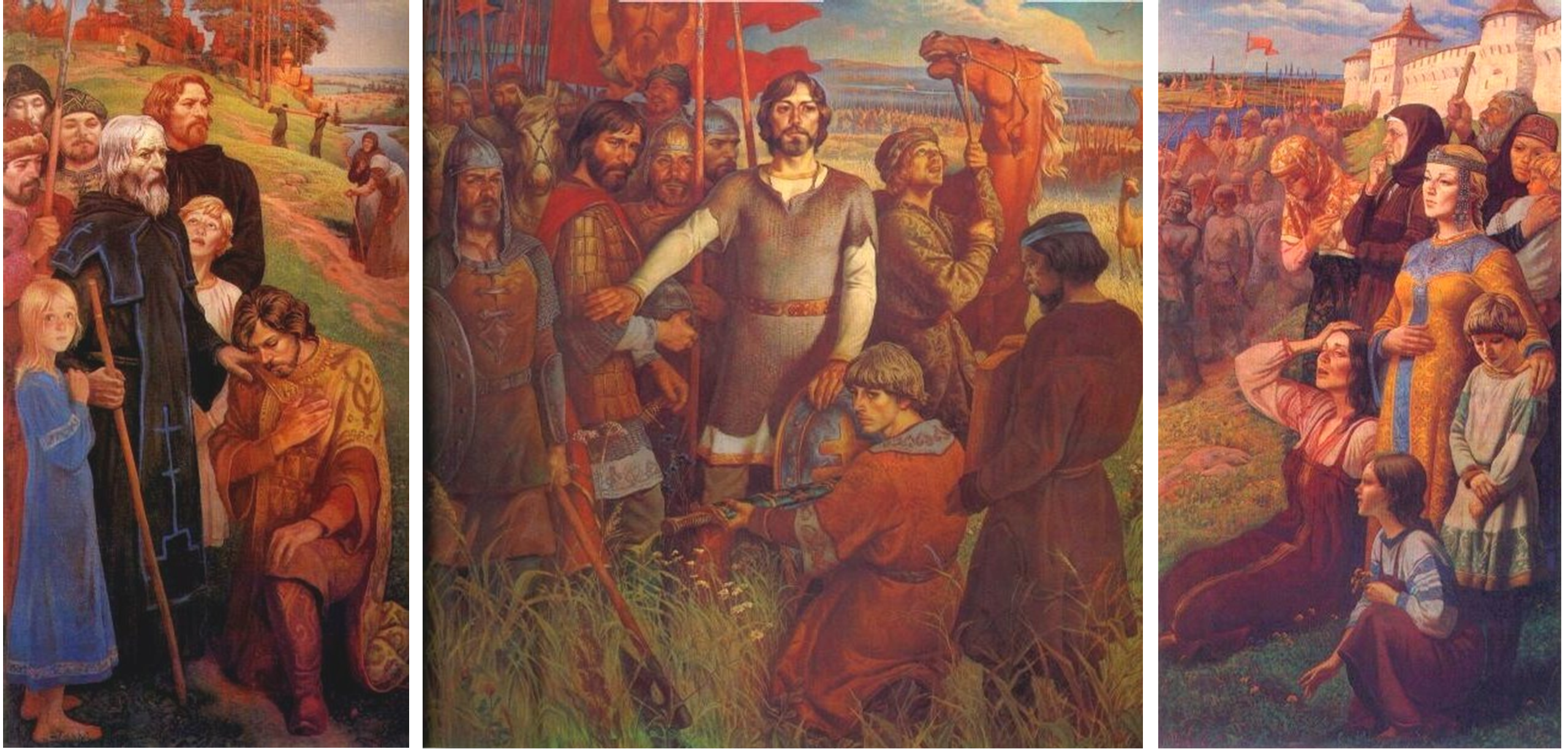 Ю.М. Ракша. Триптих «Поле Куликово». 1980 г.